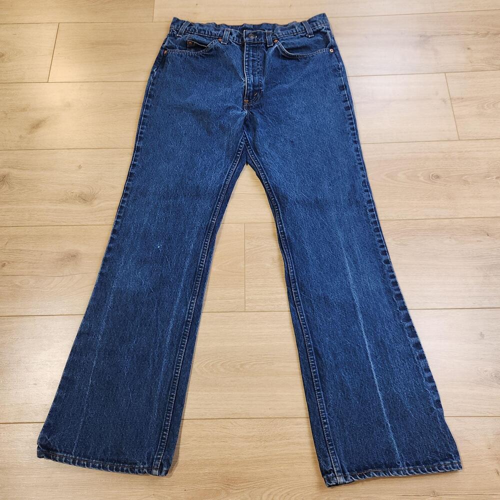 Vintage Levis 517 0217 Jeans Mens 31x30 Orange Tab Bootcut Denim USA Made 80s